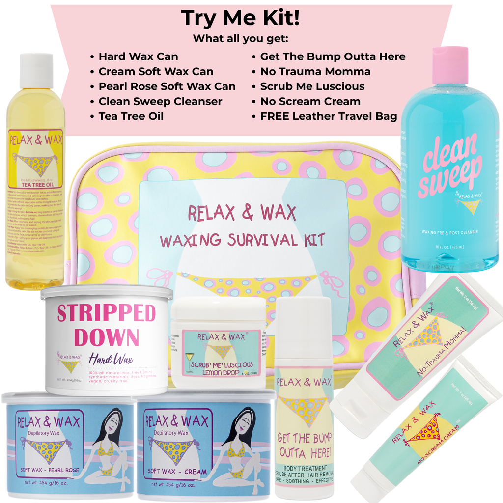 Relax & Wax Try Me Kit For Hair Removal & Post Wax Care