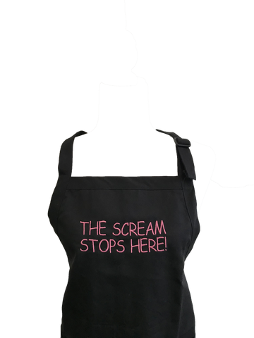 Image of The Scream Stops Here Apron