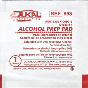 DUKAL™ Sterile Alcohol Prep Pads, Medium