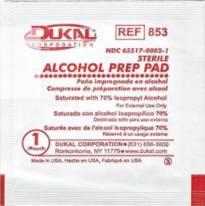 Image of DUKAL™ Sterile Alcohol Prep Pads, Medium